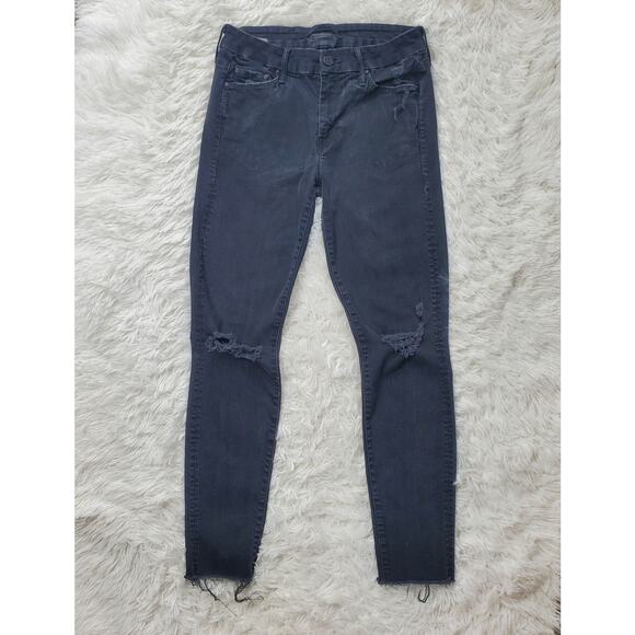 Mother The Looker Black Skinny Jeans 27 / 4 - Picture 3 of 12